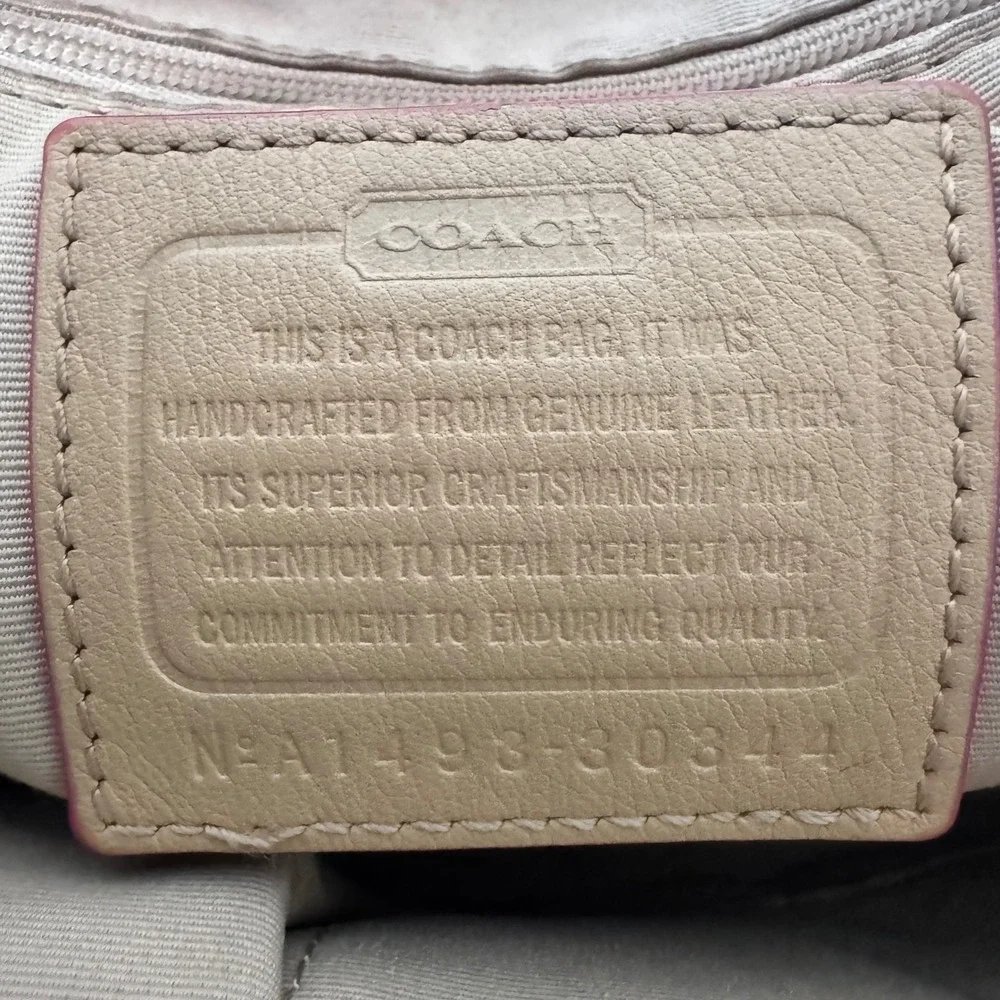 Coach Bleecker Mini Preston Satchel Camel Leather Crossbody Pink Edgepaint